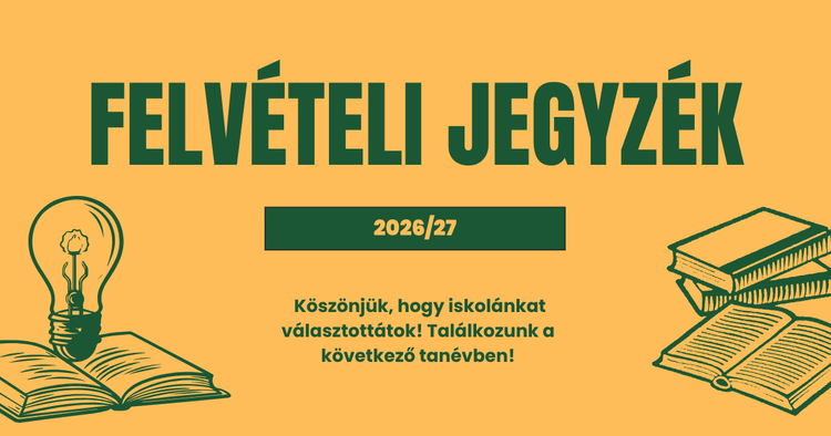 Felvételi jegyzék 2026/27